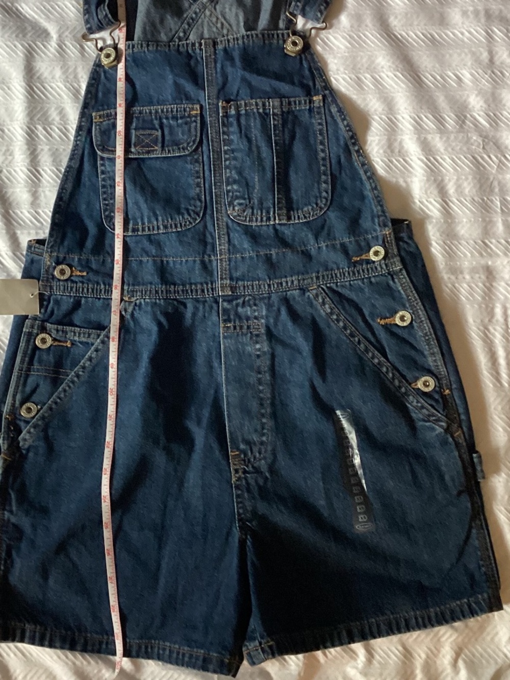 Old Navy Denim Shorts Overalls Size XS Women’s Junior’s Teens NEW - Picture 5 of 10